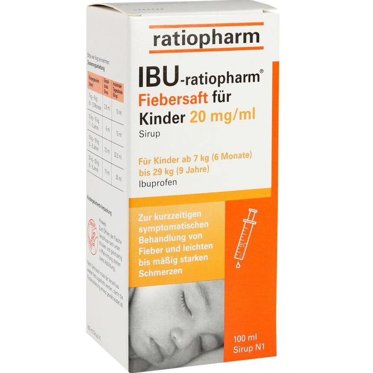 Ibu Ratiopharm Fiebersaft F r Kinder 20 Mg ml Saft 100 Ml Bei Onfy de 