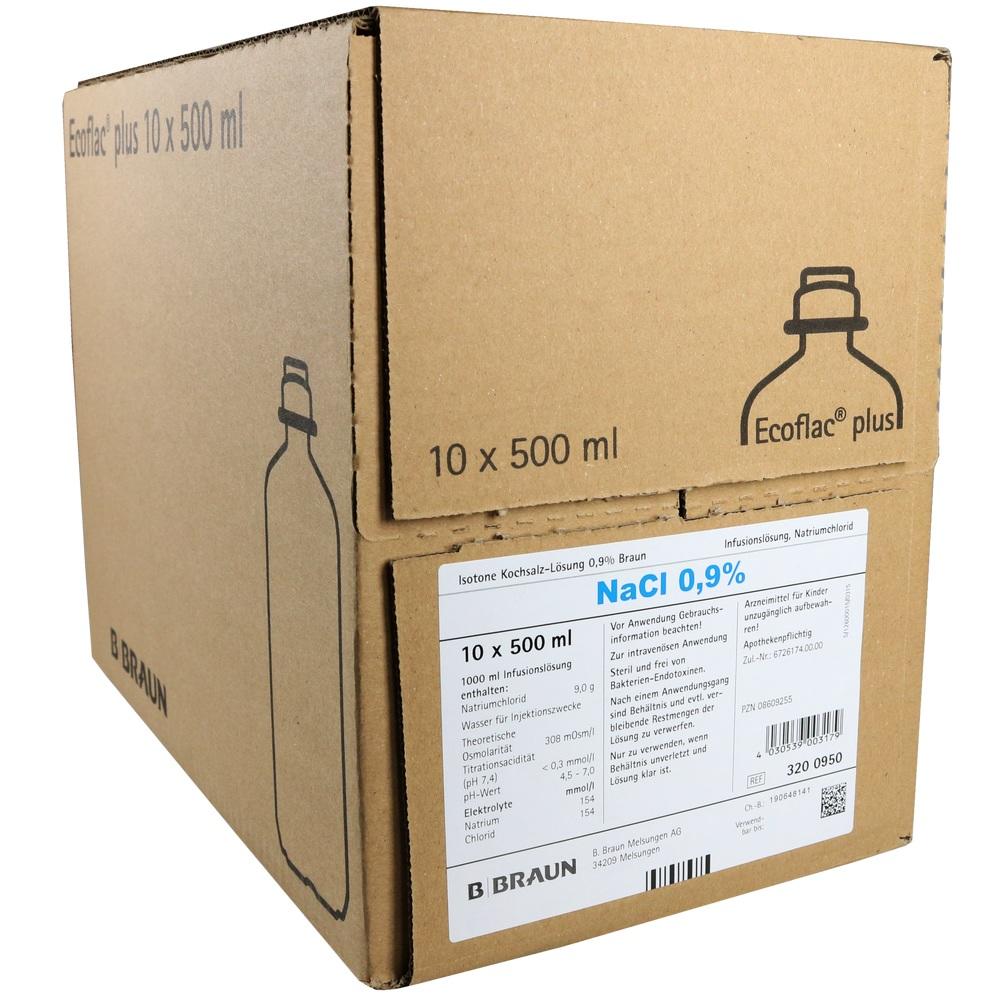 Kaufen Sie Kochsalz 0.9% Isoton Ecoflac Plus von 16,72 €, pzn 08609255