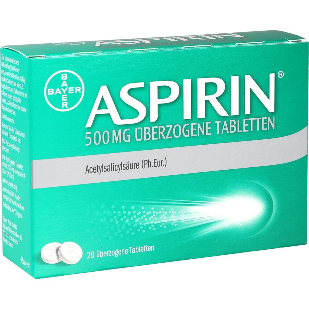 Aspirin 500mg Überzogene Tabletten Ueberzogene Tabletten 20 St. bei ...
