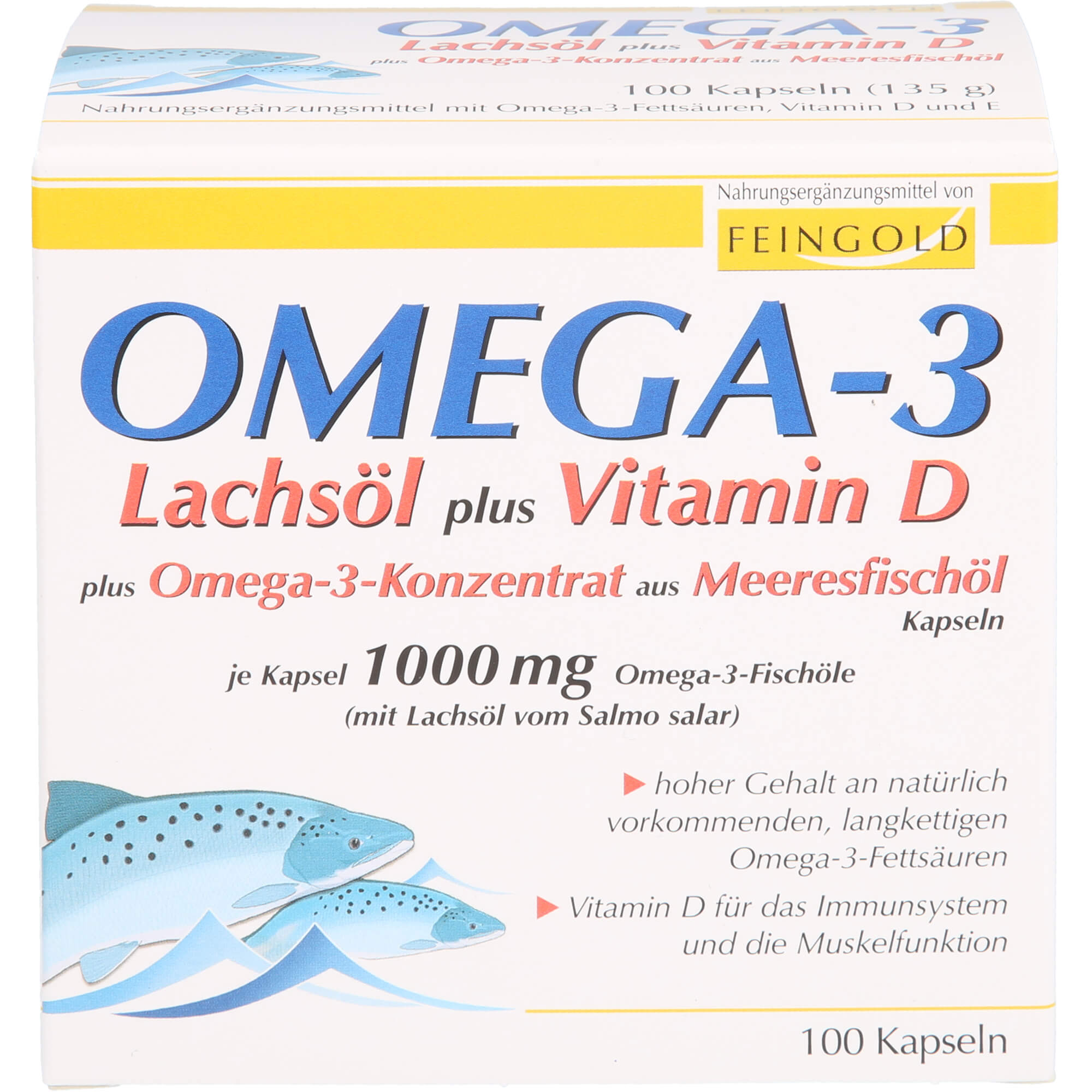 Omega3 Lachsöl Plus Vitamin D Plus Omega3Konzen Kapseln 100 St. bei