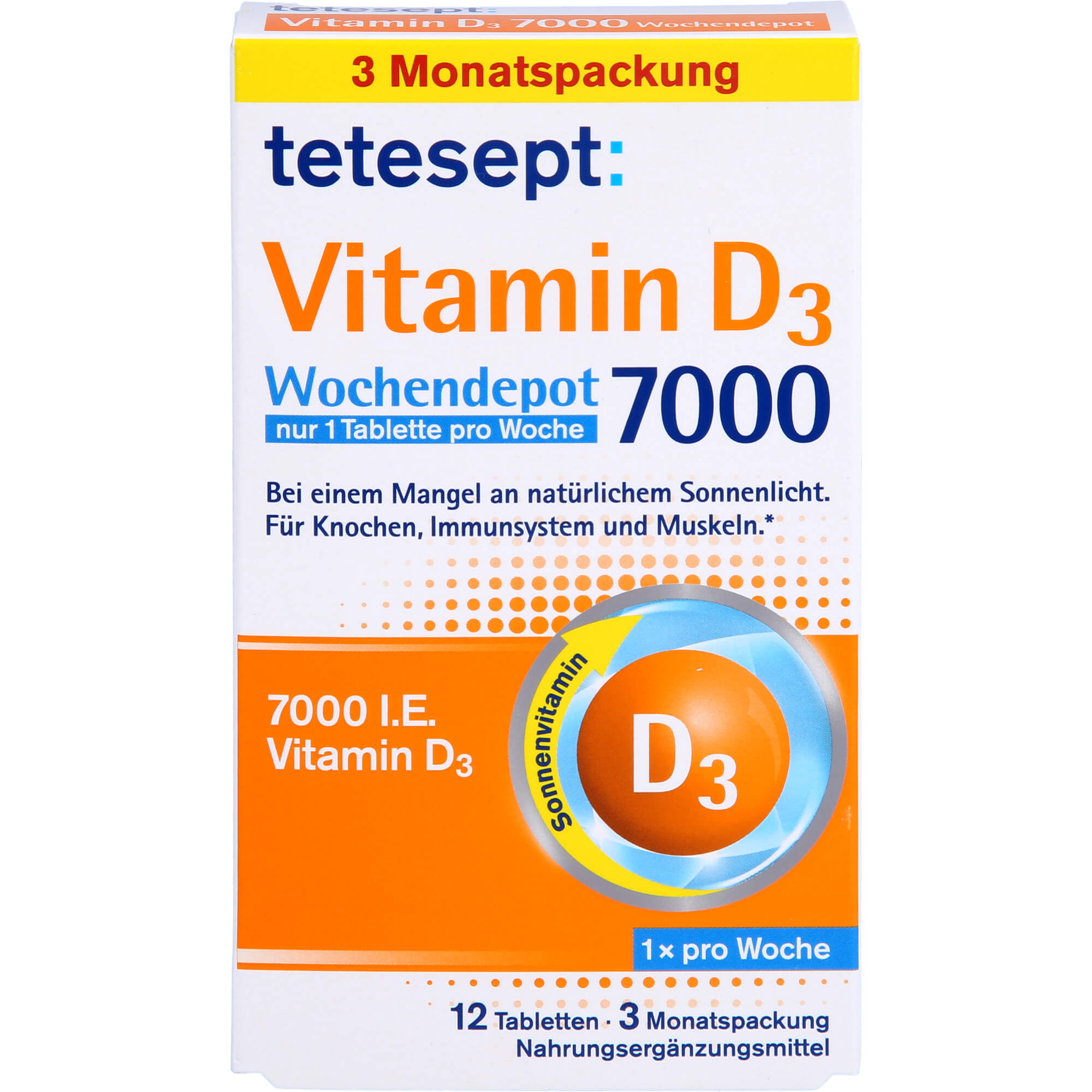 Tetesept Vitamin D3 7000 Wochendepot Merz Consumer Care bei onfy.de kaufen