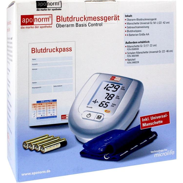 Aponorm Blutdruckmessgerät Basis Control Oberarm 1 St. bei onfy.de kaufen