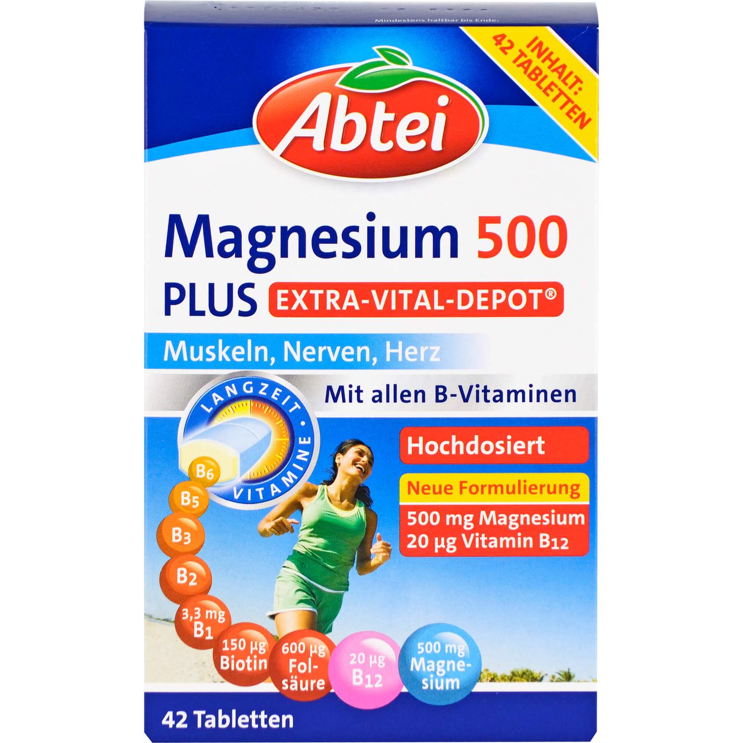 Abtei Magnesium 500 Plus ExtraVitalDepot Tabletten 42 St. bei onfy.de