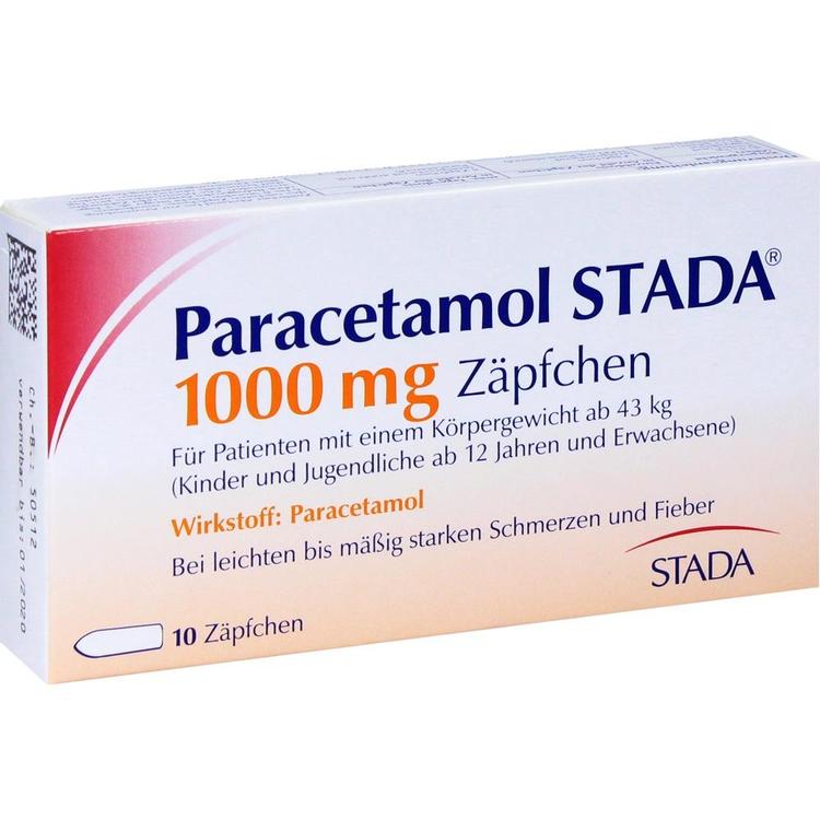 Paracetamol Stada 1000mg Zäpfchen Suppositorien 10 St. bei onfy.de kaufen